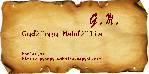 Gyöngy Mahália névjegykártya